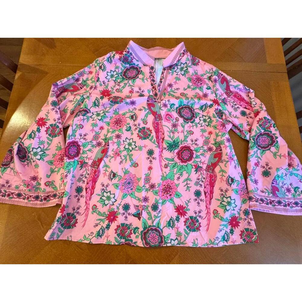Vintage Floral Bell Sleeve Top - Perfect for Any Occasion